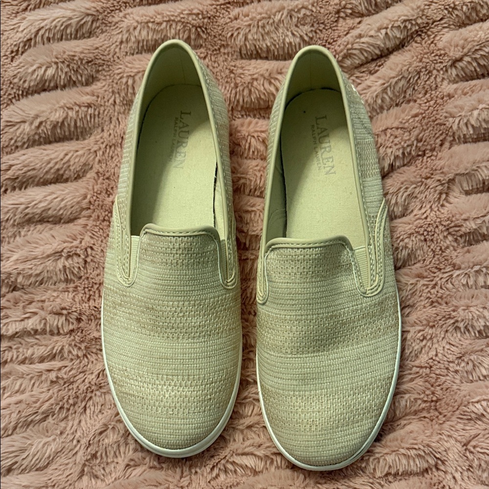 Ralph Lauren Women's Tan Slip-On Sneakers